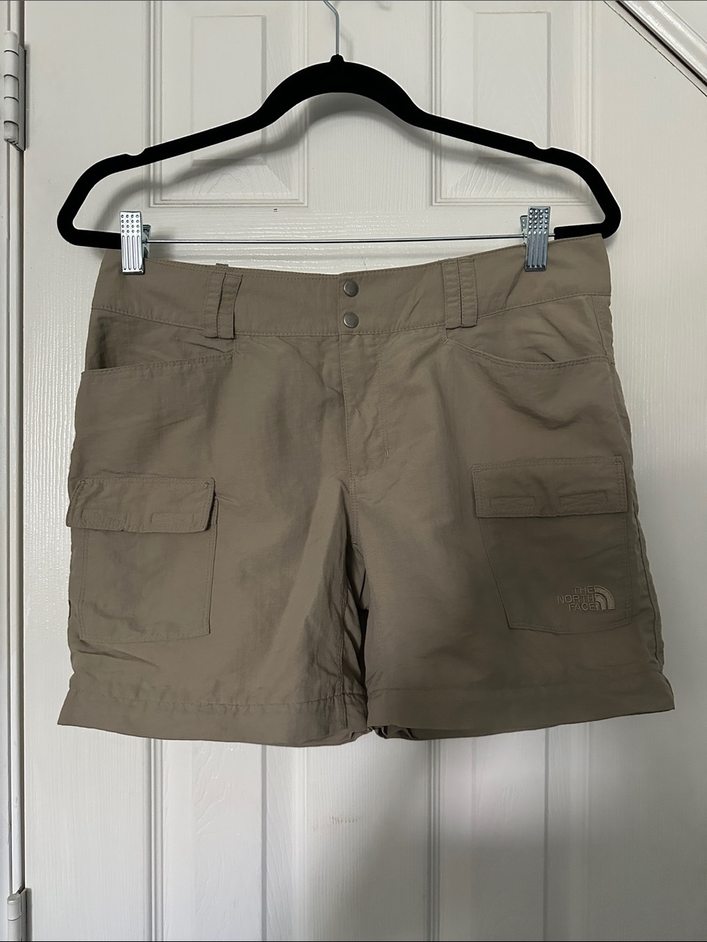 The North Face Women's Cargo Hiking Shorts Pockets Tan Size 8